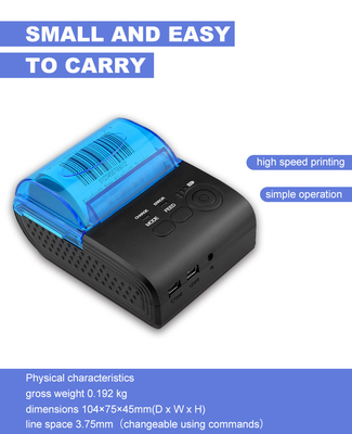 Bluetooth 58mm tragbare Mini Thermal Printer Thermal Transfer Android Position