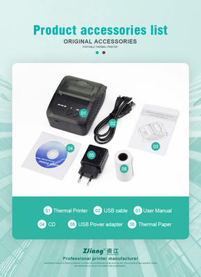 Bewegliches Karten-Empfangs-Barcode-Drucken Mini Bluetooth Thermal Printers 58mm