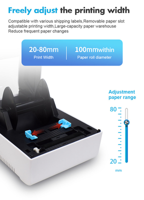 Bluetooth-Radioapparat 80mm 3 Zoll-Etikettendrucker For Warehouse Management